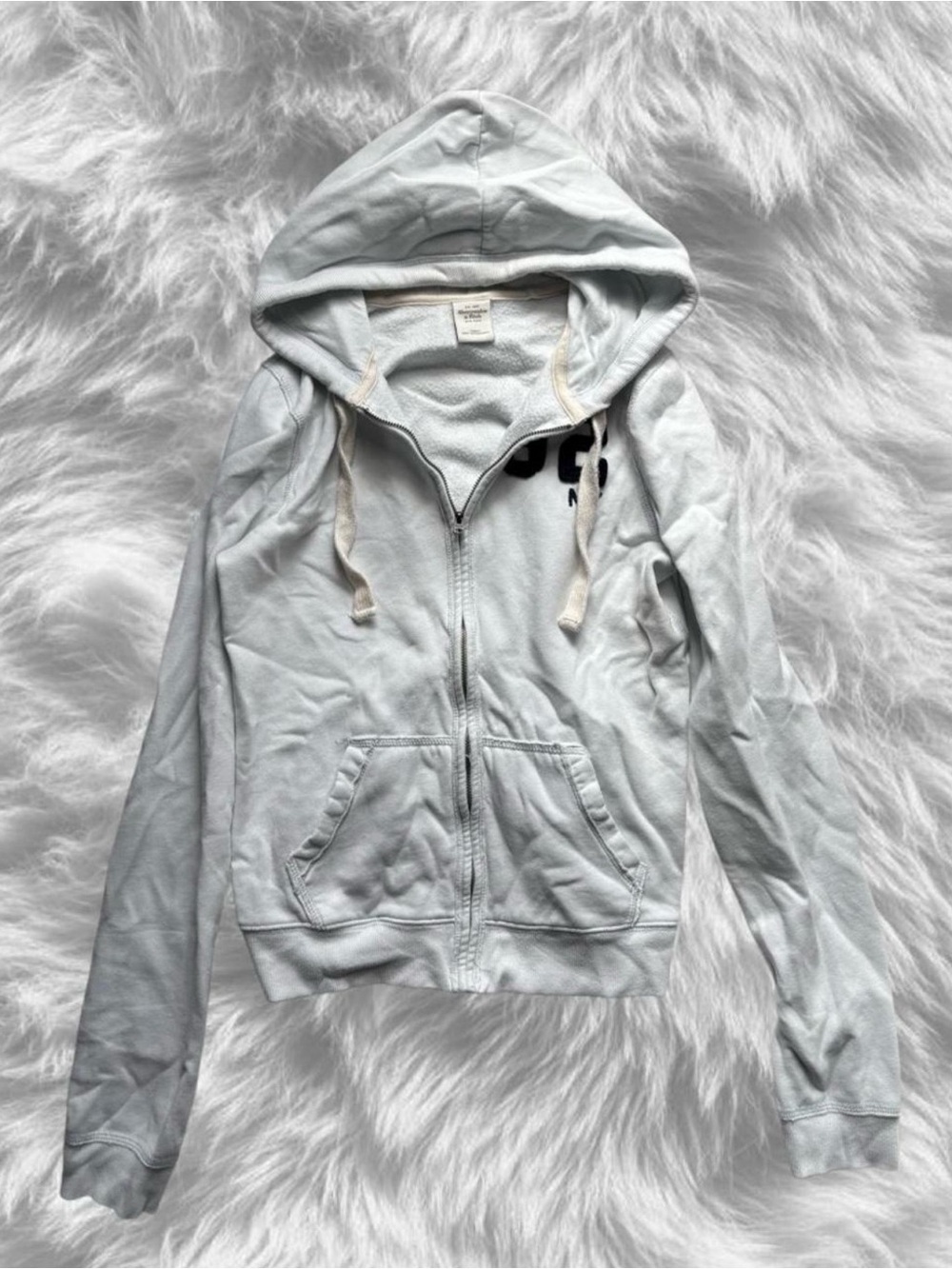 Abercrombie & Fitch Light Blue Women's Zip Hoodie
